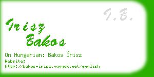 irisz bakos business card