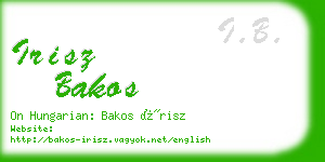 irisz bakos business card
